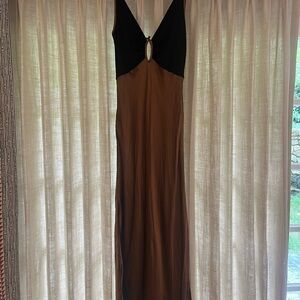 Bec & Bridge Black and Brown Maxi Dress